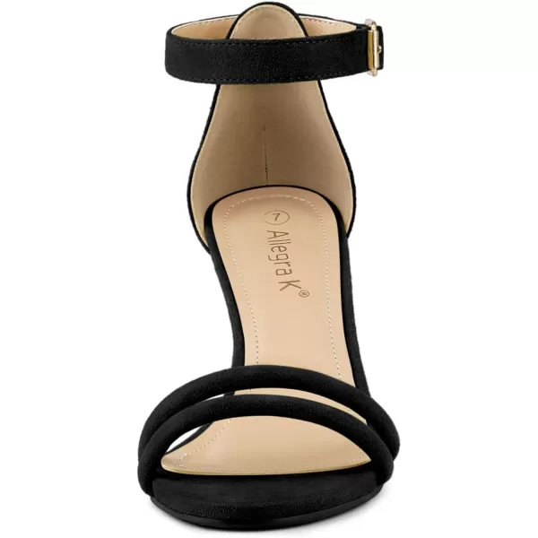 Allegra K Women's Kitten Heel Ankle Strap Sandals Shoes