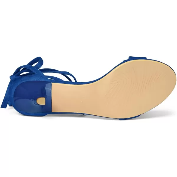 Allegra K Women's Kitten Heel Lace Up Sandals
