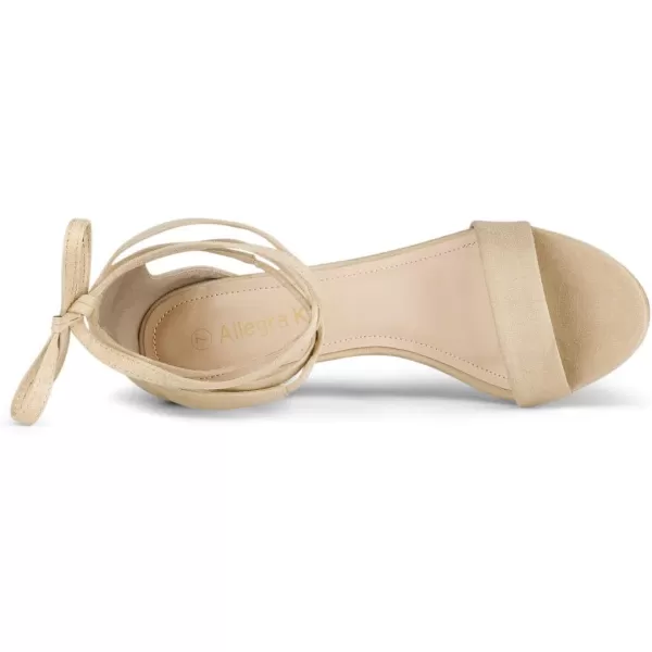 Allegra K Women's Kitten Heel Lace Up Sandals