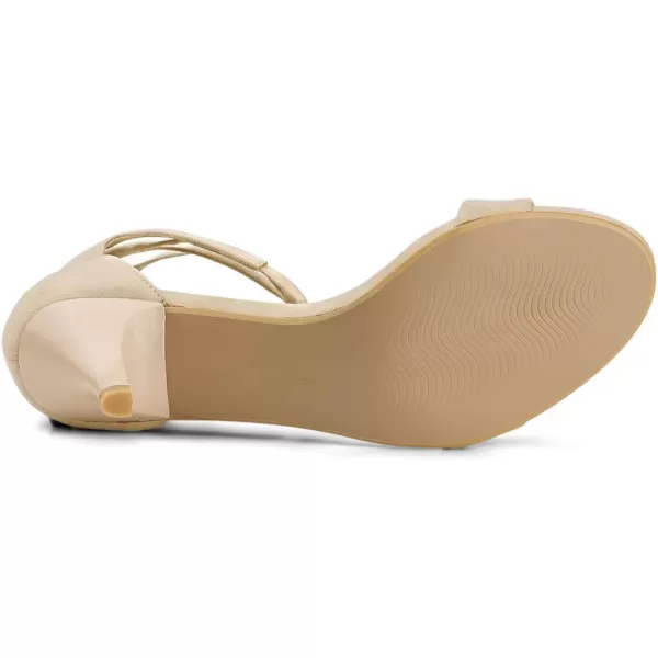 Allegra K Women's Kitten Heel Lace Up Sandals