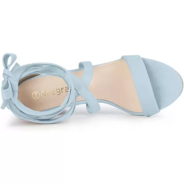 Allegra K Women's Lace Up Block Heels Sandals