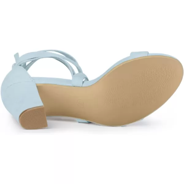 Allegra K Women's Lace Up Block Heels Sandals