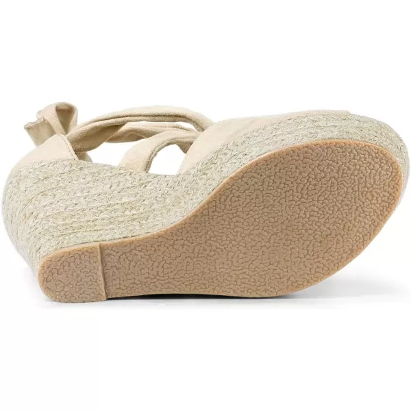 Allegra K Women's Lace Up Espadrilles Wedges Sandals