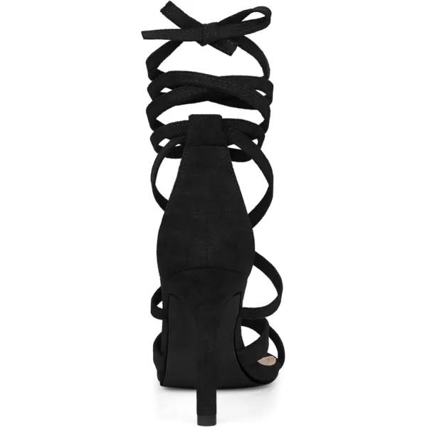 Allegra K Women's Lace Up Heels Stiletto High Heel Sandals