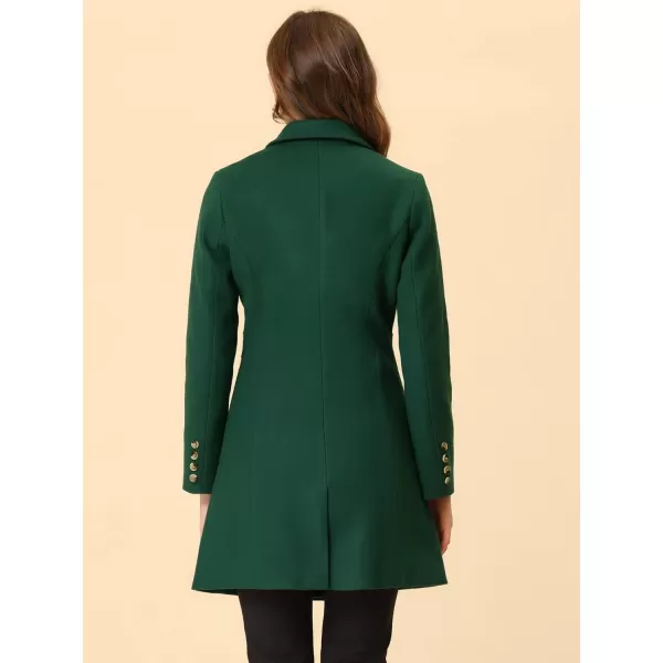 Allegra K Women's Lapel Single-Breasted Long Outerwear Winter Coats