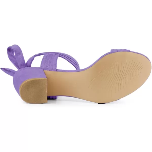 Allegra K Women's Open Toe Ankle Tie Back Block Heels Sandals