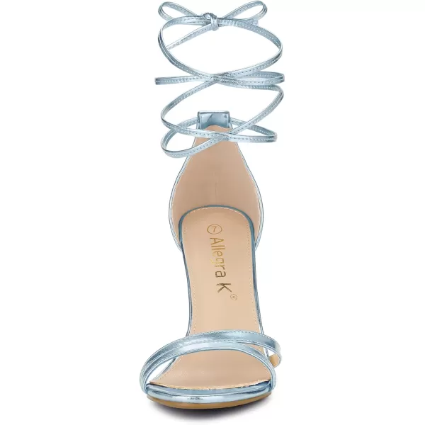 Allegra K Women's Open Toe Lace Up Stiletto Heels Sandals