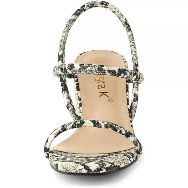 Allegra K Women's Opened Toe Ankle Strap Chunky Heeled Sandals