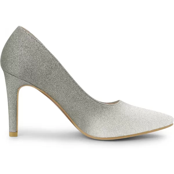 Allegra K Women's Party Glitter Stiletto High Heels Pumps