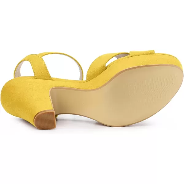 Allegra K Women's Platform Chunky Heels Slingback Sandals