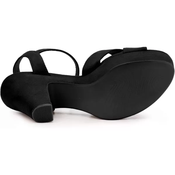 Allegra K Women's Platform Chunky Heels Slingback Sandals