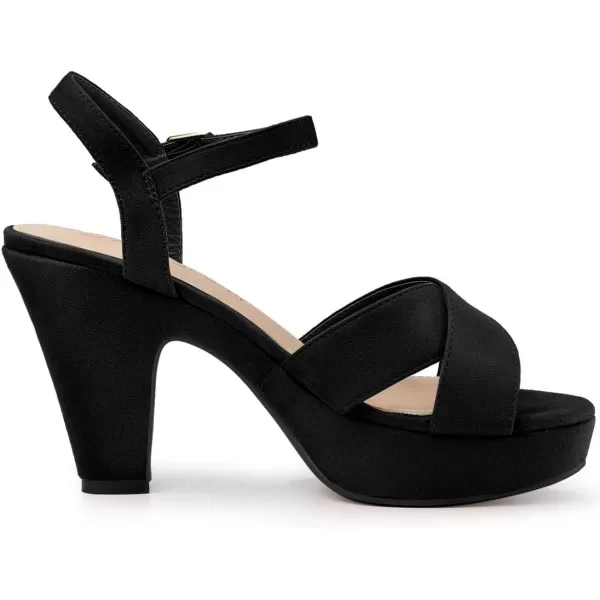 Allegra K Women's Platform Chunky Heels Slingback Sandals