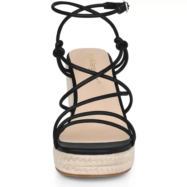 Allegra K Women's Platform Espadrille Wedge Heel Slingback Strappy Sandals