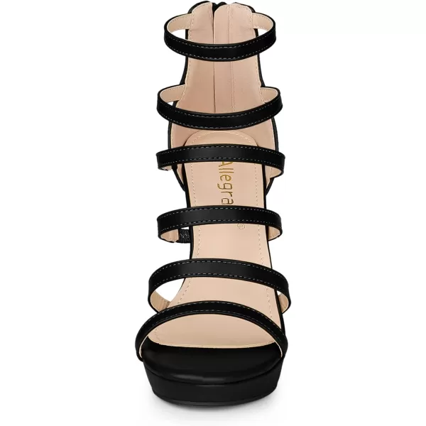 Allegra K Women's Platform Gladiator Strappy Indianapolis Stiletto Heel Sandals