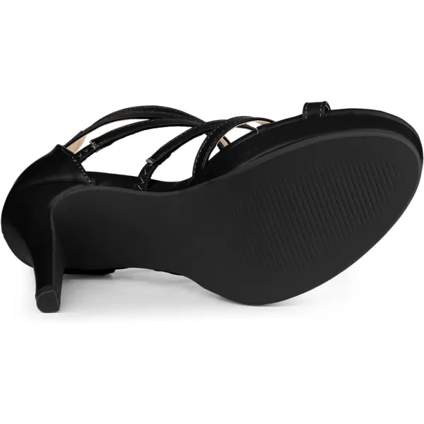 Allegra K Women's Platform Gladiator Strappy Indianapolis Stiletto Heel Sandals