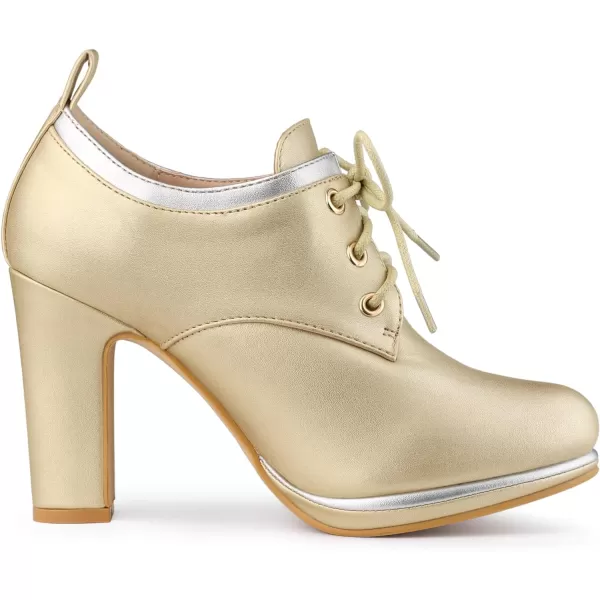 Allegra K Women's Platform Lace Up Chunky Heels Ankle Boots