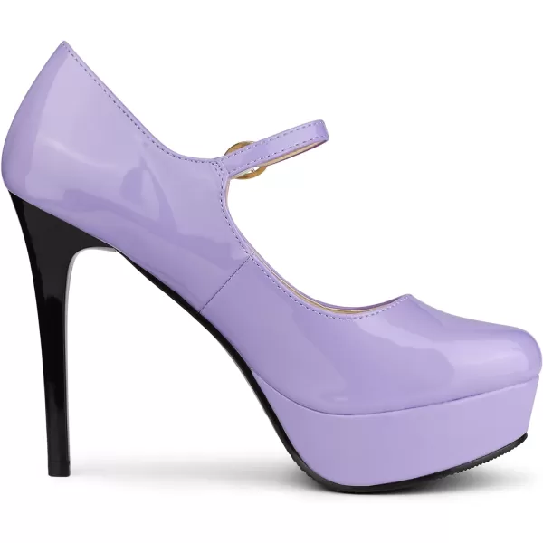 Allegra K Women's Platform Mary Jane Pumps Ankle Strap Stiletto High Heels Dress Shoes