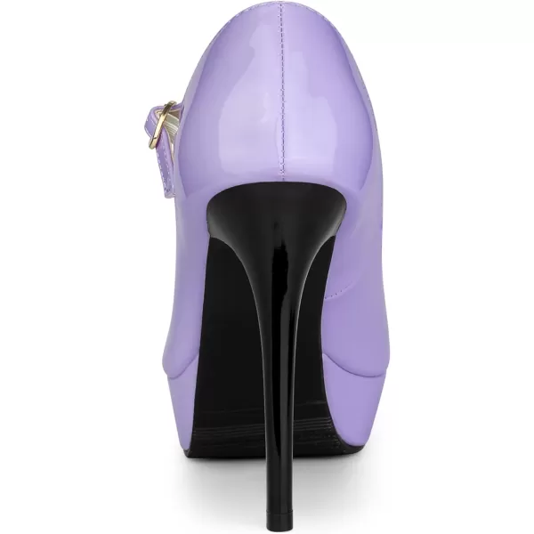 Allegra K Women's Platform Mary Jane Pumps Ankle Strap Stiletto High Heels Dress Shoes