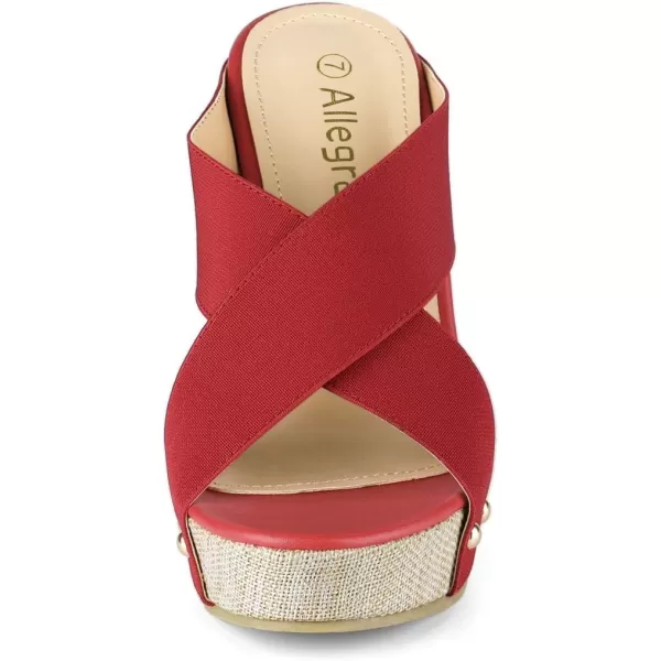 Allegra K Women's Platform Slide Wedge Sandals