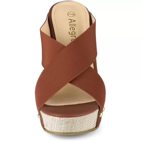 Allegra K Women's Platform Slide Wedge Sandals