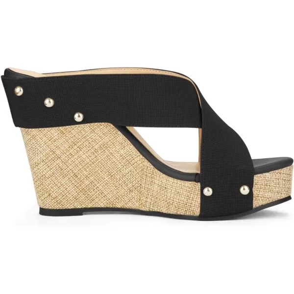 Allegra K Women's Platform Slide Wedge Sandals