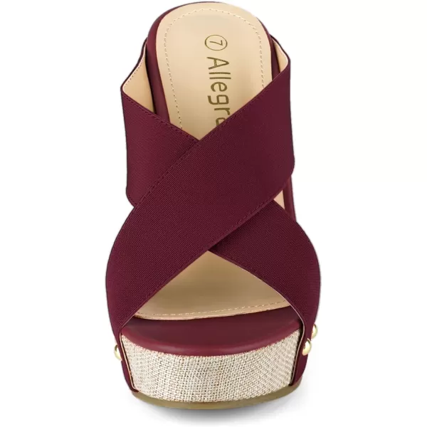 Allegra K Women's Platform Slide Wedge Sandals