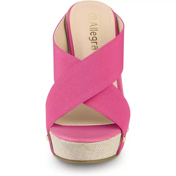 Allegra K Women's Platform Slide Wedge Sandals