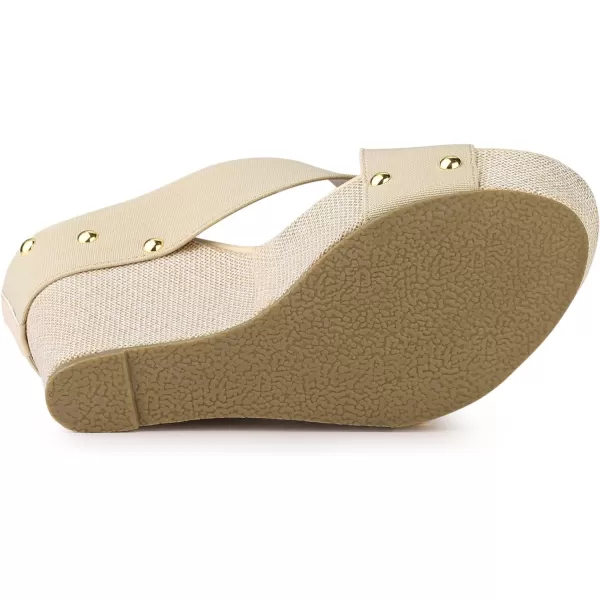 Allegra K Women's Platform Slide Wedge Sandals