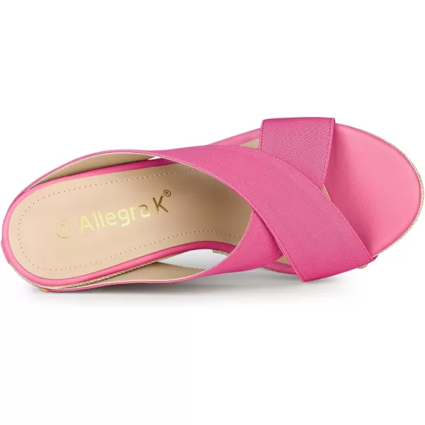 Allegra K Women's Platform Slide Wedge Sandals