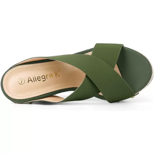 Allegra K Women's Platform Slide Wedge Sandals