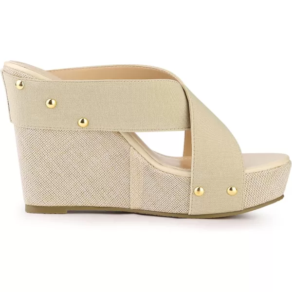 Allegra K Women's Platform Slide Wedge Sandals