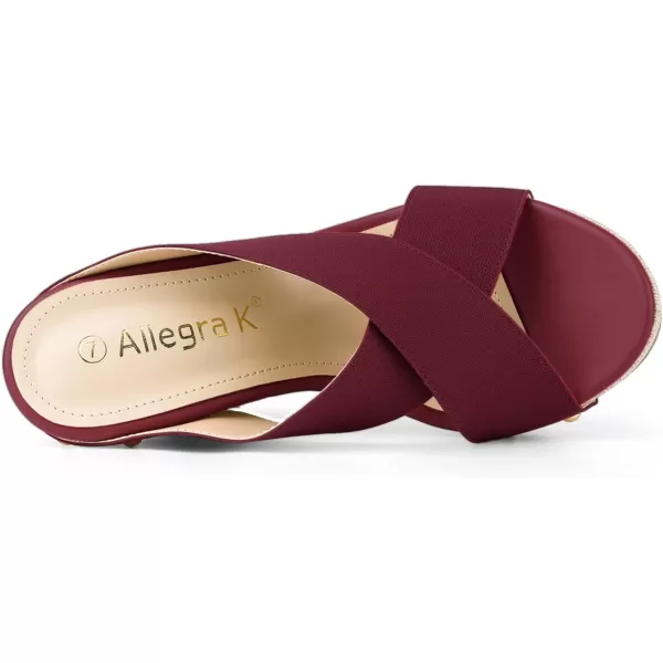 Allegra K Women's Platform Slide Wedge Sandals