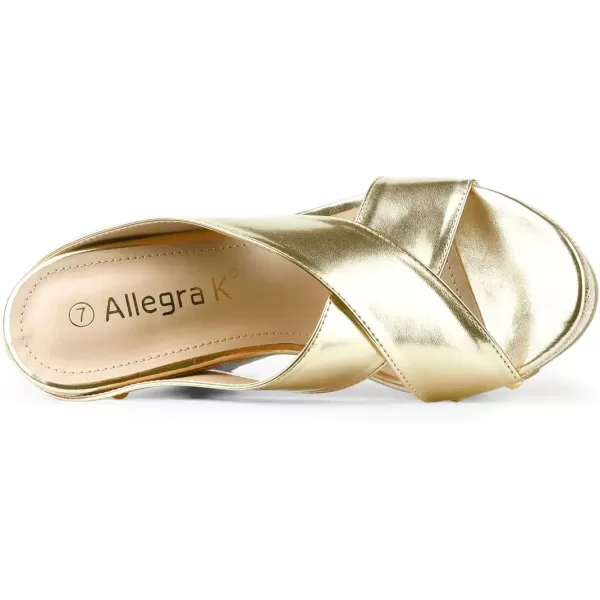 Allegra K Women's Platform Slide Wedge Sandals