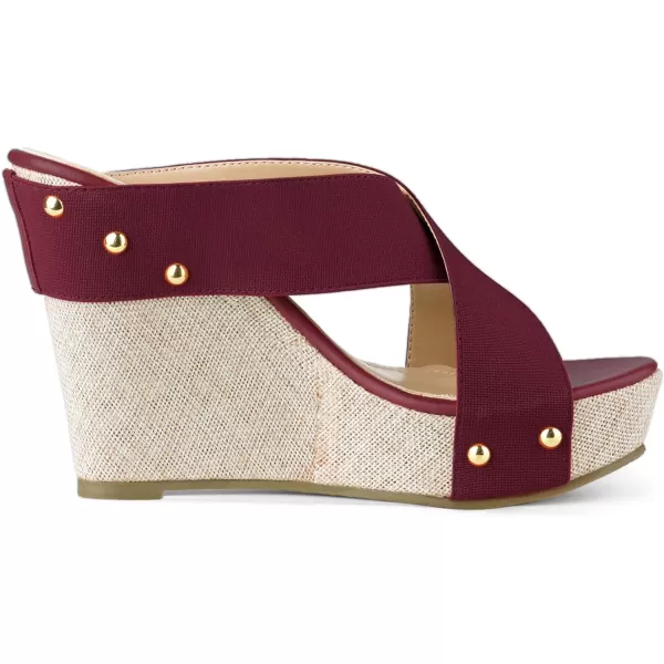 Allegra K Women's Platform Slide Wedge Sandals