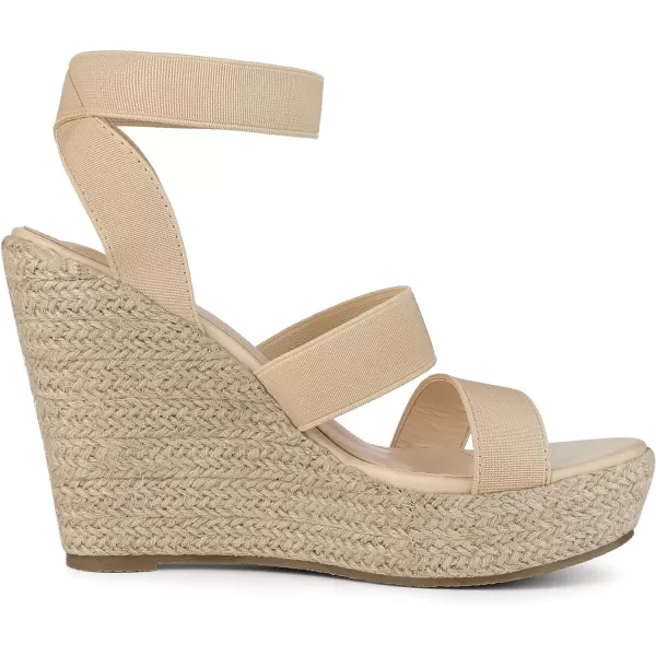 Allegra K Women's Platform Slingback Ankle Strap Espadrille Wedges Heel Sandals