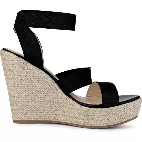 Allegra K Women's Platform Slingback Ankle Strap Espadrille Wedges Heel Sandals