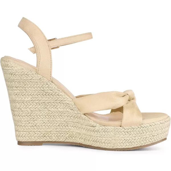 Allegra K Women's Platform Slingback Espadrille Wedge Heel Sandals