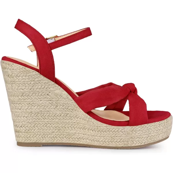 Allegra K Women's Platform Slingback Espadrille Wedge Heel Sandals