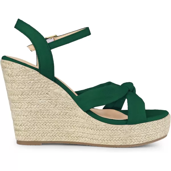 Allegra K Women's Platform Slingback Espadrille Wedge Heel Sandals