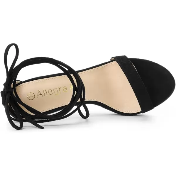 Allegra K Women's Platform Stiletto Heels Lace Up Sandals