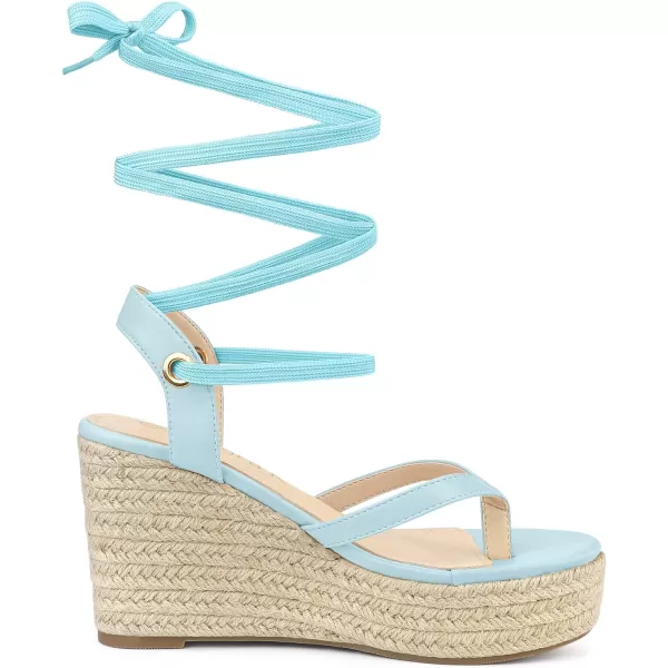 Allegra K Women's Platform Strappy Slingback Flip Flops Wedge Sandals