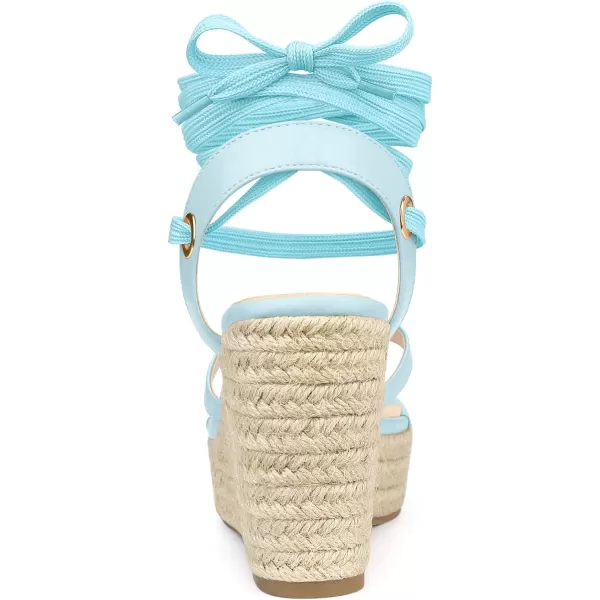 Allegra K Women's Platform Strappy Slingback Flip Flops Wedge Sandals