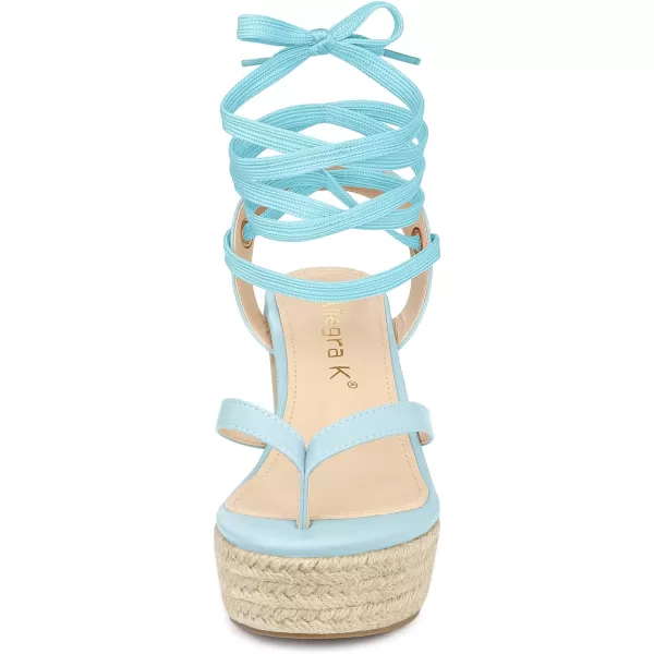 Allegra K Women's Platform Strappy Slingback Flip Flops Wedge Sandals