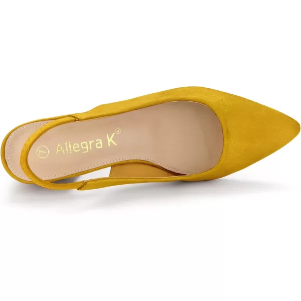 Allegra K Women's Pointed Toe Block Heel Pumps Slingback Heels