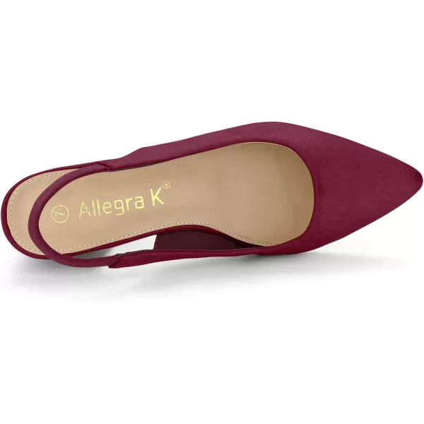 Allegra K Women's Pointed Toe Block Heel Pumps Slingback Heels