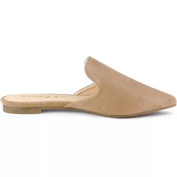 Allegra K Women's Pointed Toe Flat Slides Mules