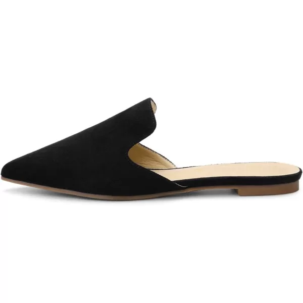 Allegra K Women's Pointed Toe Flat Slides Mules