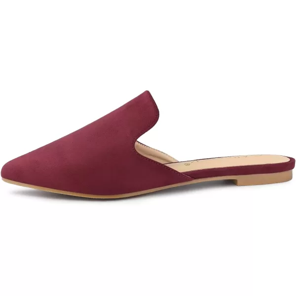 Allegra K Women's Pointed Toe Flat Slides Mules