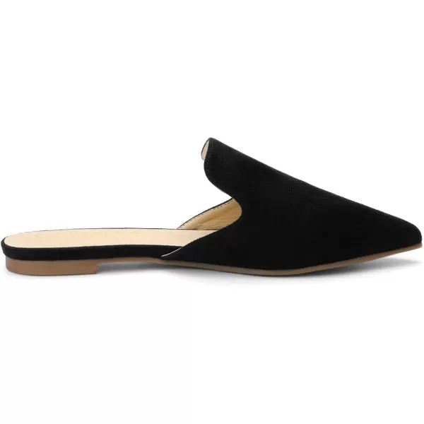 Allegra K Women's Pointed Toe Flat Slides Mules