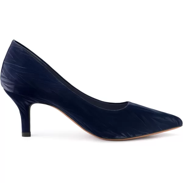 Allegra K Women's Pointed Toe Leaves Print Slip on Kitten Heel Pumps